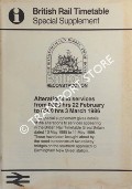 Book cover of Timetable Special Supplement - Proof House, Birmingham Bridge Reconstruction, Alterations to services from 0600 hrs 22 February to 0600 hrs 3 March 1986 by British Rail